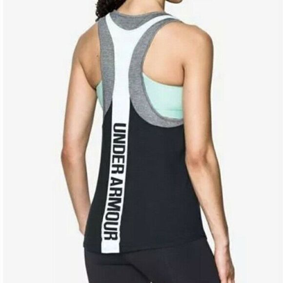 Under Armour Heatgear Loose Wordmark Tank Small - Picture 1 of 7